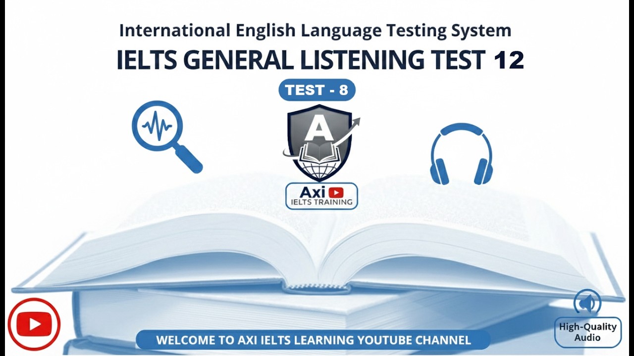 IELTS 12 General Training Listening Test 8 with Answers | Axi IELTS Training