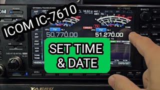 ICOM IC-7610 , SET TIME AND DATE - YouTube