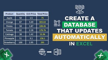 How to Create a Database That Updates Automatically in Excel