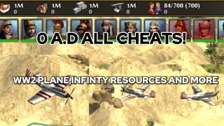 0 A.D. All Cheats! WWII PLANE INFINITY RESOURCES AND MORE! #cheating #cheats #0ad #video