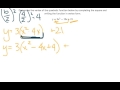 Vertex Form and Quadratic Equations
