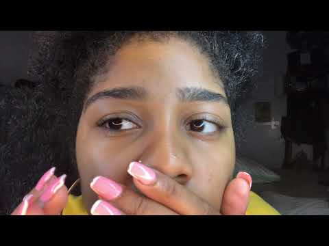 ASMR- Close-Up Mouth Sounds 😛(Inaudible whispers, Hand movements, Licka, Sk)