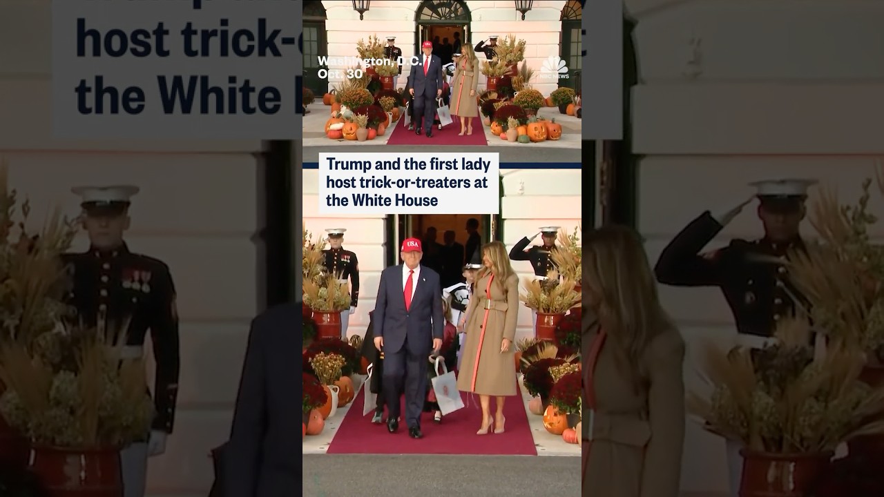 Trump and the first lady host trick-or-treaters at the White House Trump and the first lady host trick-or-treaters at the White House