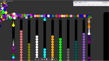 24 Colors 6 Rounds Team Marble Race in Algodoo
