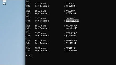CMD Show All Wi-Fi Passwords