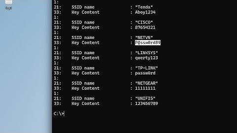 CMD Show All Wi-Fi Passwords
