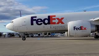 FedEx 777 Taxi 4K Seattle Tacoma Airport