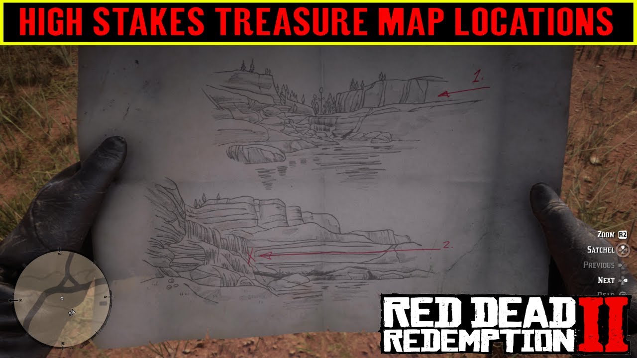 Red Dead Redemption 2 Mapa do Tesouro de High Stakes (5) - Your Games Zone