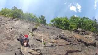 Sofia climbing "Not so Fast" 5.6