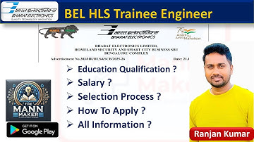 BEL HLS & SCB Trainee Engineer Recruitment 2025 | Electronics, Computer, Electrical, MCA |