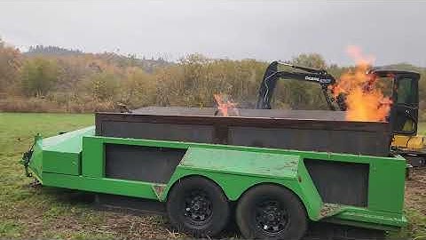 Valley Environmental is  doing our thing with our Air Curtain Burner in Venita, Or. 