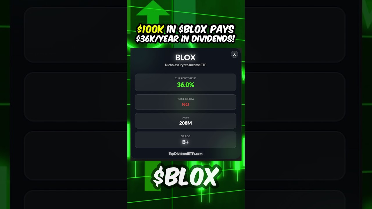 $100K into BLOX ETF pays $36K/Year in dividends!
