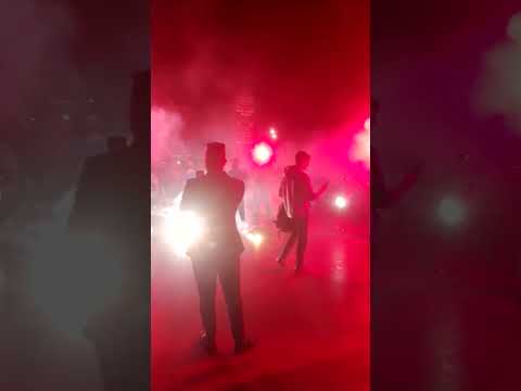 إحتفالات انصار فريق الترجي التونسي لكرة اليد في وهران