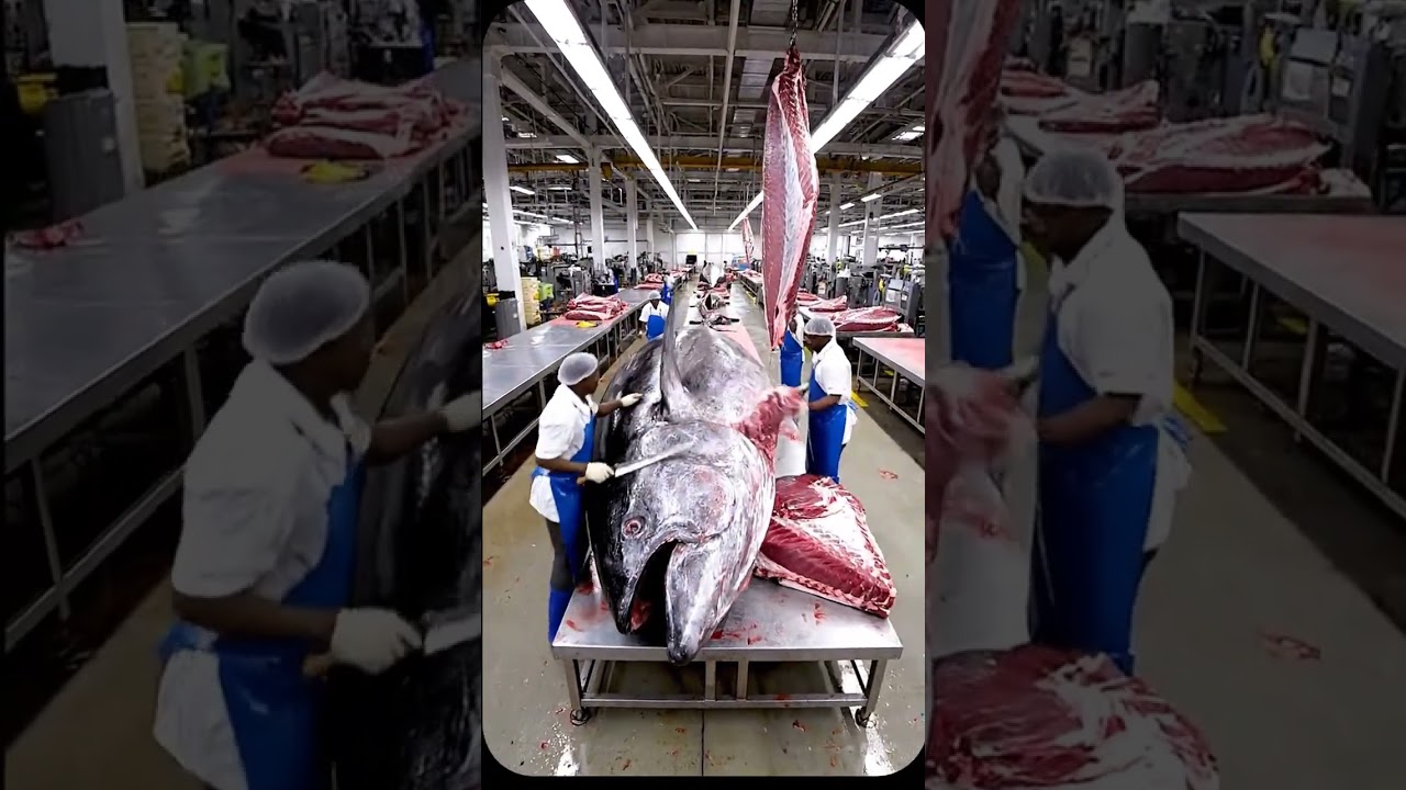How 500 Tons of Giant Tuna Become Perfect Sushi Fillets Mega Factory Process 