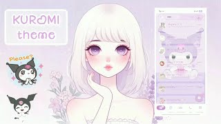 Cute Kuromi theme WhatsApp Delta (soft lilac/lavender theme) screenshot 4