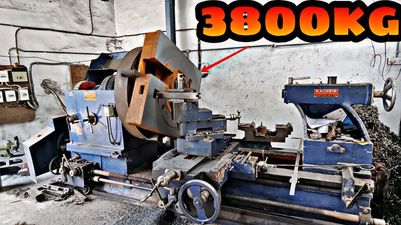 Heavy work 3800kg in lathe machine 😱😱 heavy duty lathe machine