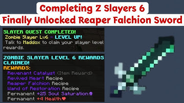 (CraftersMC) Completing Z Slayers 6 - Finally Unlocked the Reaper Falchion Sword 🔥Ep.16