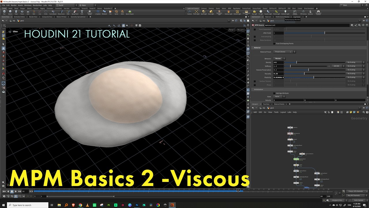 Houdini 21 - MPM Basics 2 - Viscous - YouTube