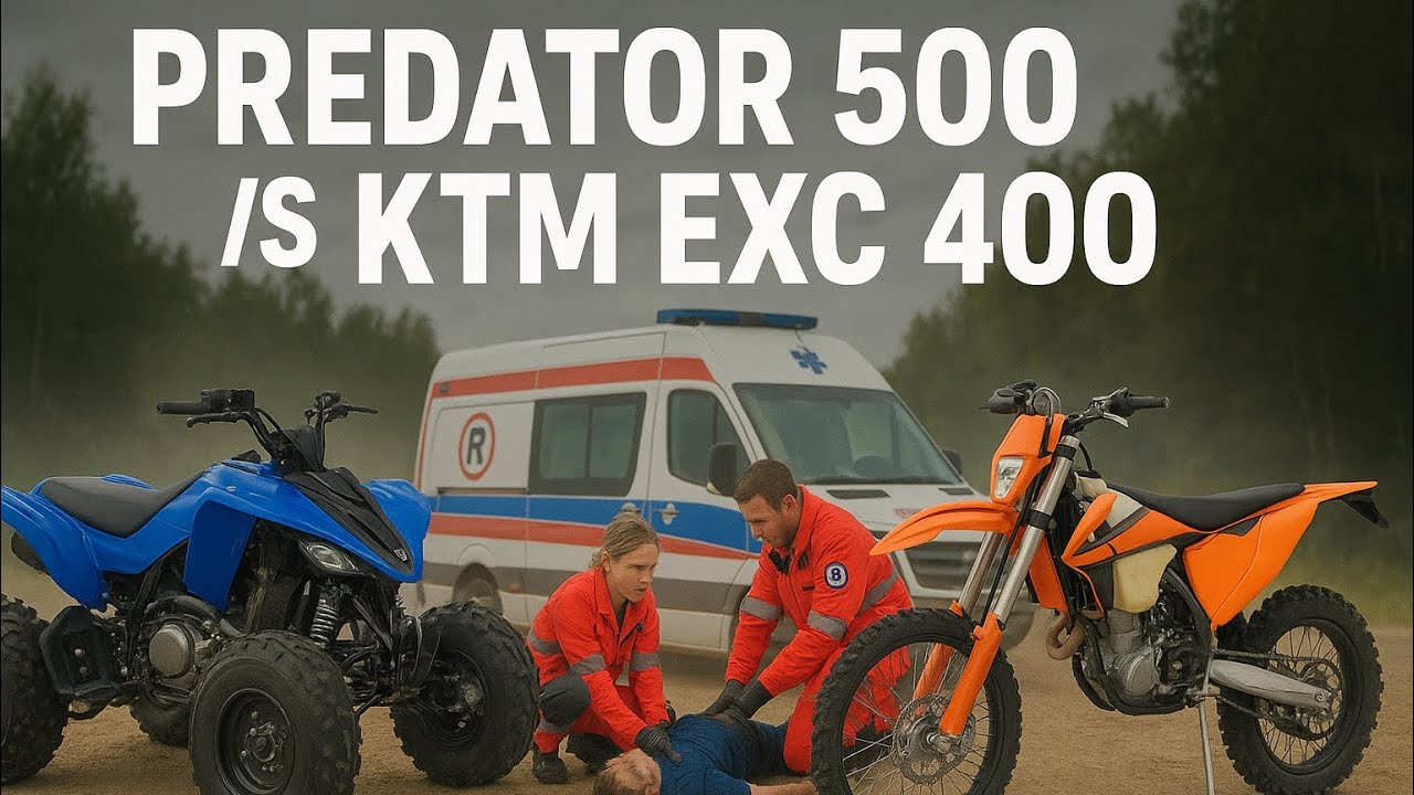 Test KTM EXC 400vs Polaris Predator 500 🚀 | Wypadek na quadzie!