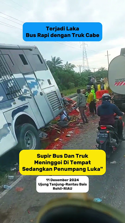 Bus vs truk cabe Supirnya meninggoi dan penumpang Bus dirawat #shorts #bus #truck #drivers #trukcabe