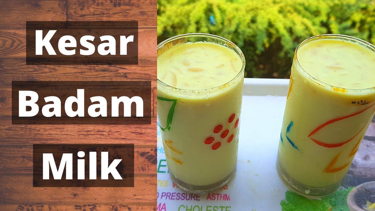 Kesar Badam Milk Almond Milk Recipe Spoons of Sangeeta YouTube