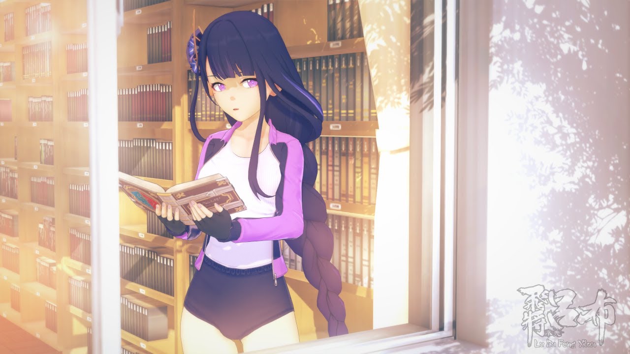 Genshin Impact The Almighty Shogun reads light novels (ALL LANGUAGES