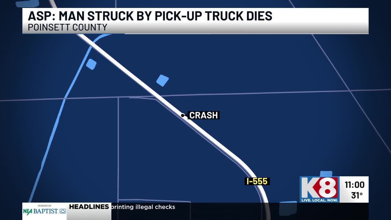 Pedestrian killed in early morning crash on I-555 - YouTube
