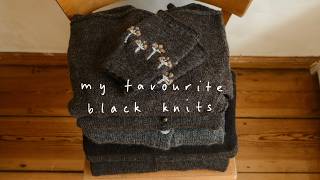 my favourite black knits for a versatile wardrobe 🖤 #knitting #handmade #handmadewardrobe
