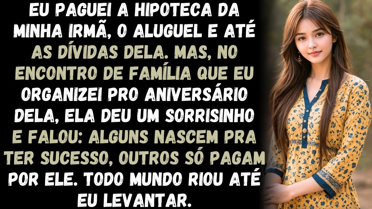 Eu paguei a hipoteca da minha irmã, o aluguel e até as dívidas dela  Mas, no encontro de família