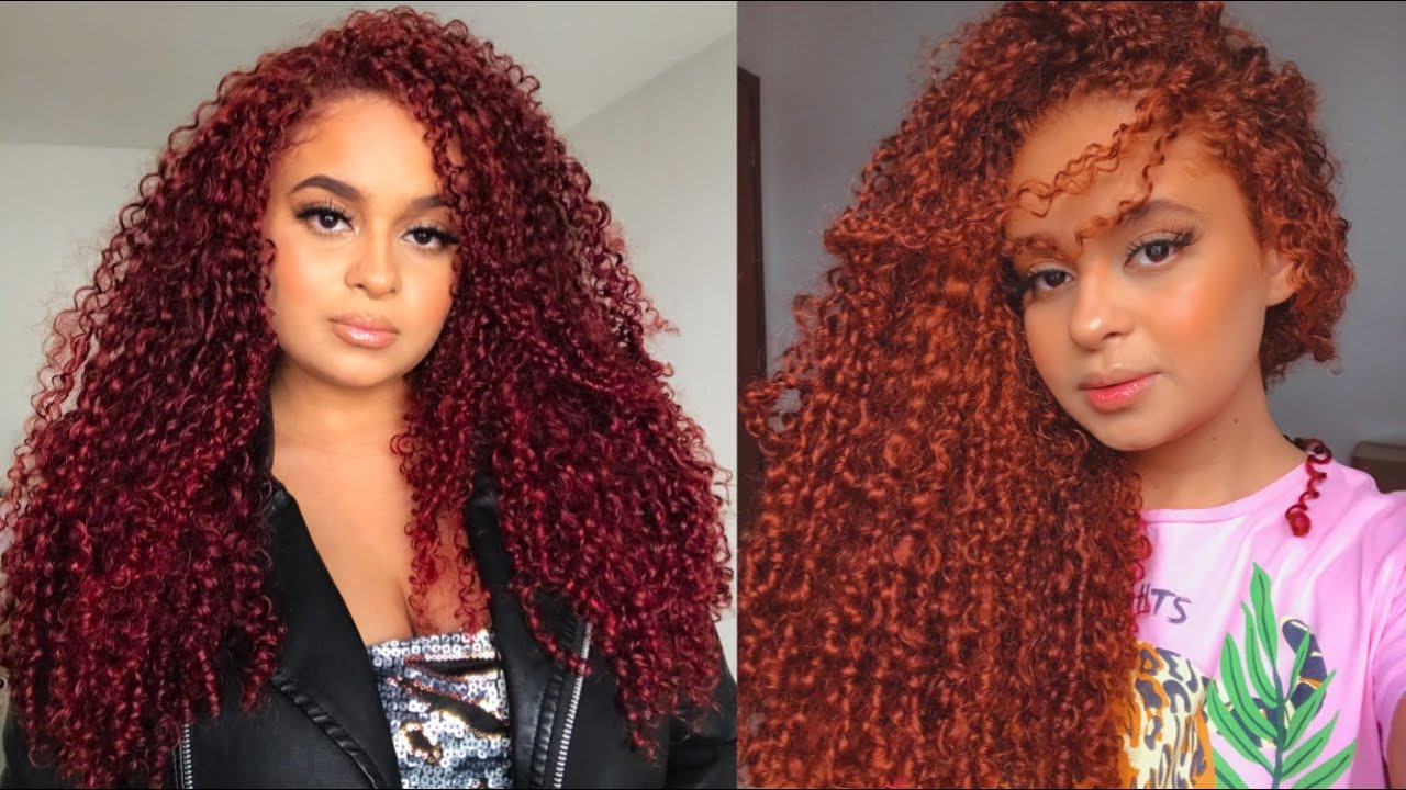 DO VERMELHO AO RUIVO EM CASA/PINTEI SOZINHA #cachos #ruivo