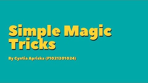 Simple Magic Tricks! - Speaking for Transactional Function