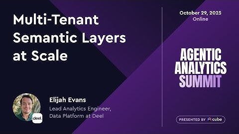 Agentic Analytics Summit. Building the Foundation for AI-Powered Analytics at Scale