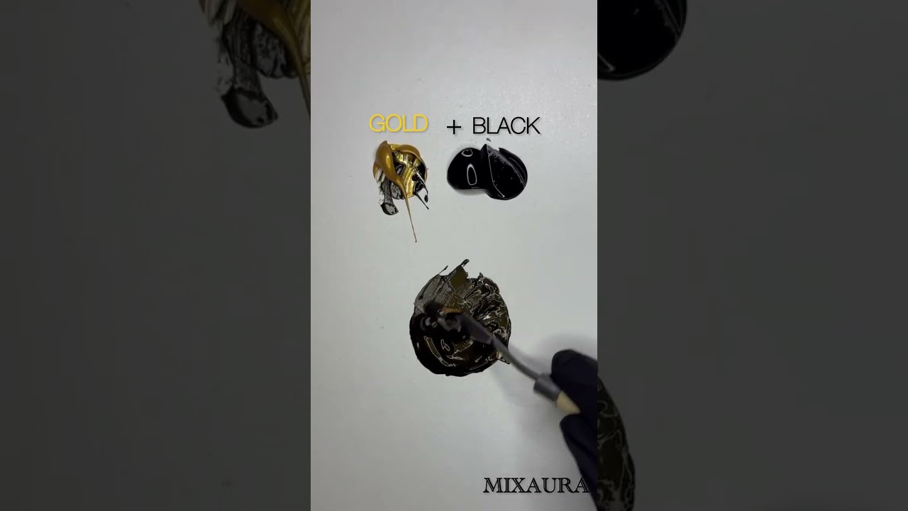 Mixing Black & Gold Paint Into a Gorgeous Bronze Shade 🎨