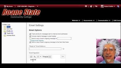 Checking Email Settings in D2l