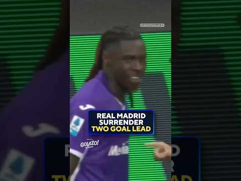 Real Madrid surrender two goal lead to Fiorentina 😳