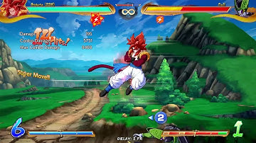 DBFZ SSJ4 Gogeta Double Back Dash Full Screen Carry J.H 5L Link Combo