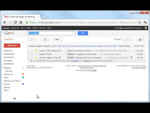 GMAIL Buscar mensajes de correo electrónico en Gmail