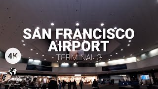 San Francisco International Airport(SFO) - Terminal 3 - 🇺🇸California Airport Walking Tour [4K/60FPS]