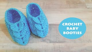 How to crochet crocodile stitch baby booties? | Crochet With Samra