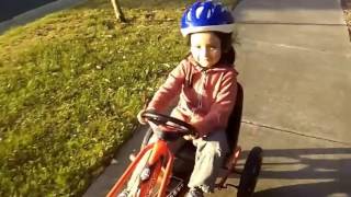 ebay pedal go kart with bicycle & Pram wheels (test)