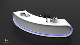 Play video: 3d model of an acrylic stone desktop