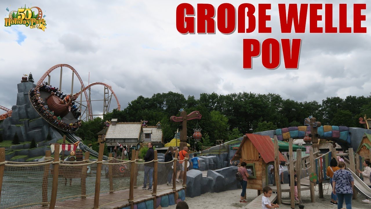 Große Welle (Big Wave) POV, Plopsaland Deutschland Zamperla Disko Coaster | Non-Copyright