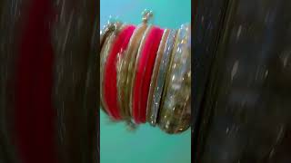Shaam Bhi Khoob Hai ✨ Pink Velvet Chudi Set 💖 Trending Bangles Look #shorts