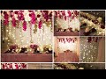 DIY- long table and backdrop decor  DIY- flower panel decoration