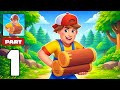 Town Mess - Building Adventure - Gameplay Walkthrough Part 1 - Wood Building Cabins (iOS, Android)