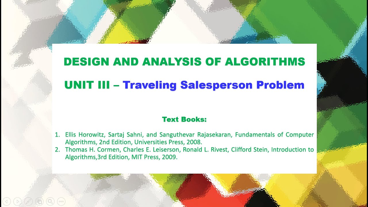 Design and Analysis of Algorithms - Dynamic Programming - Traveling ...