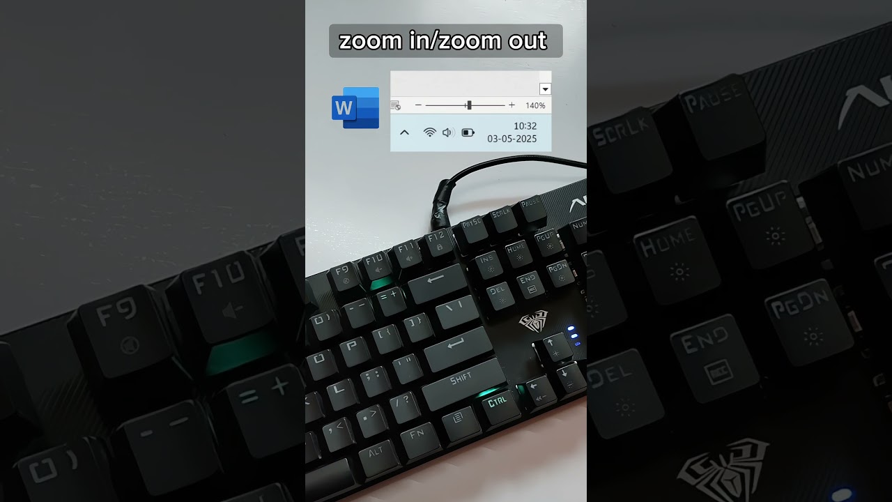 Zoom in / Zoom out in MS word। 
