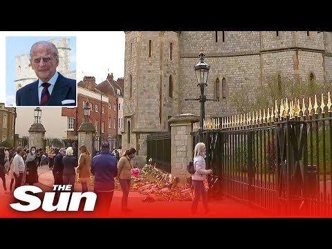 Live: Prince Philip - View of Windsor Castle after death of the Duke of Edinburgh.