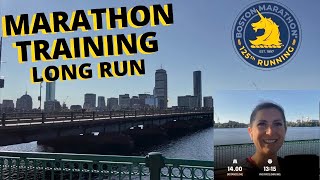 BOSTON MARATHON TRAINING LONG RUN VLOG: 14 Mile Run & Recovery