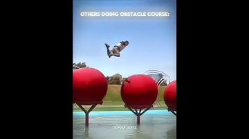 Craziest obstacle course finish ever! 🥶